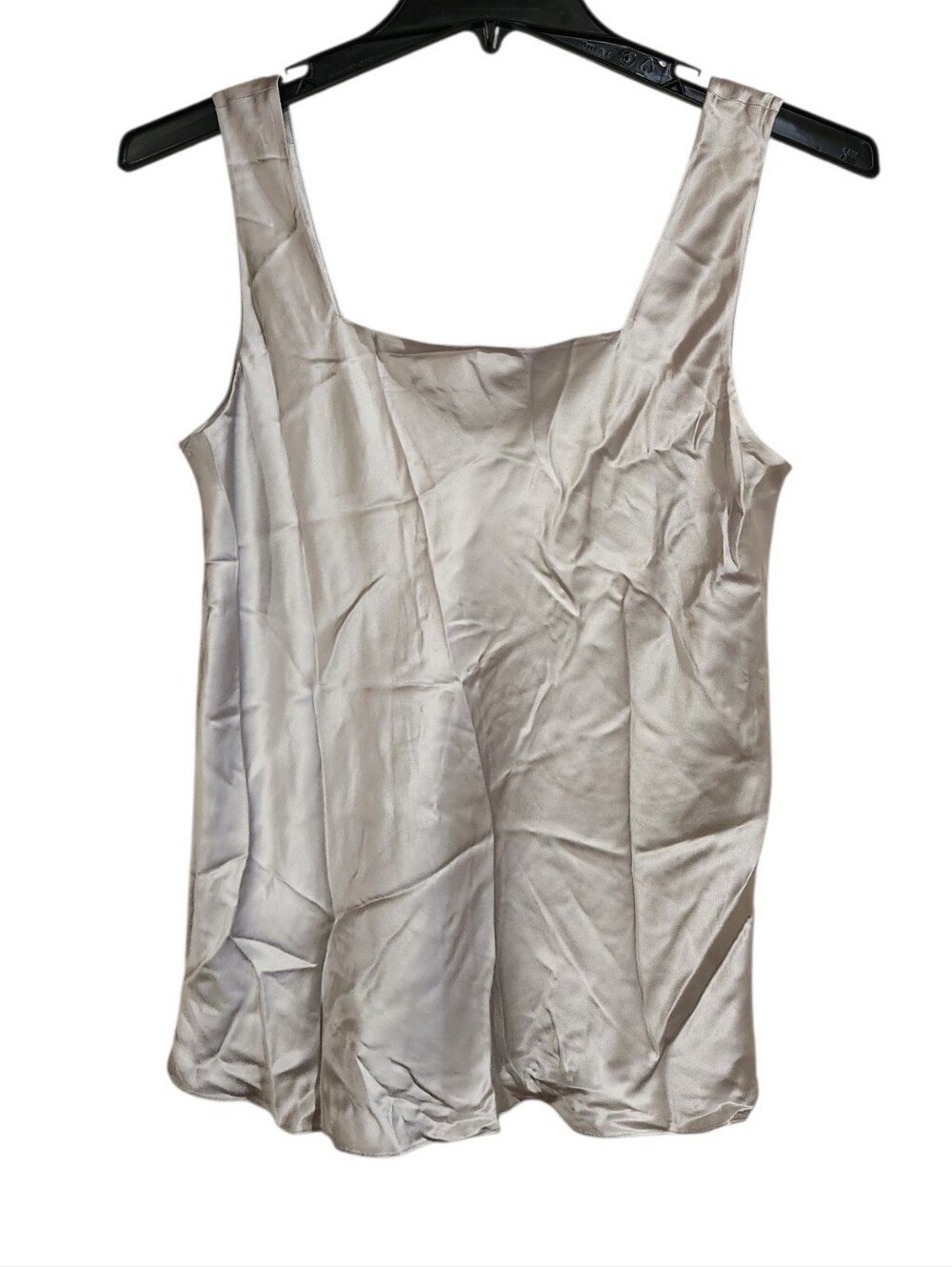 Nordstrom Intimates Women's L Silk Lined Silver Square Neck Sleeveless Cami Top